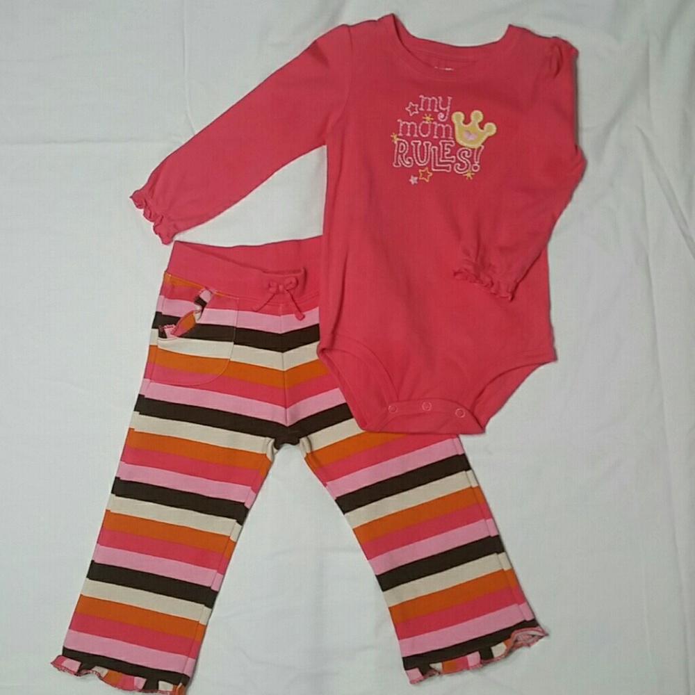 Oshkosh my mom rules outfit 18 months